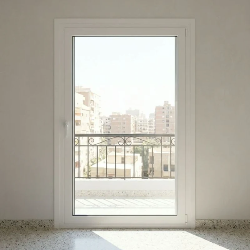 أنواع زجاج باب بلكونة الوميتال درفة واحدة