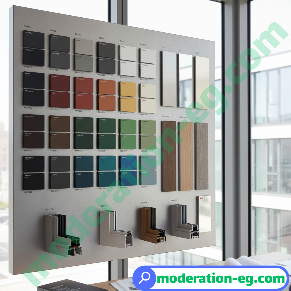 خيارات تخصيص شباك جرار الوميتال