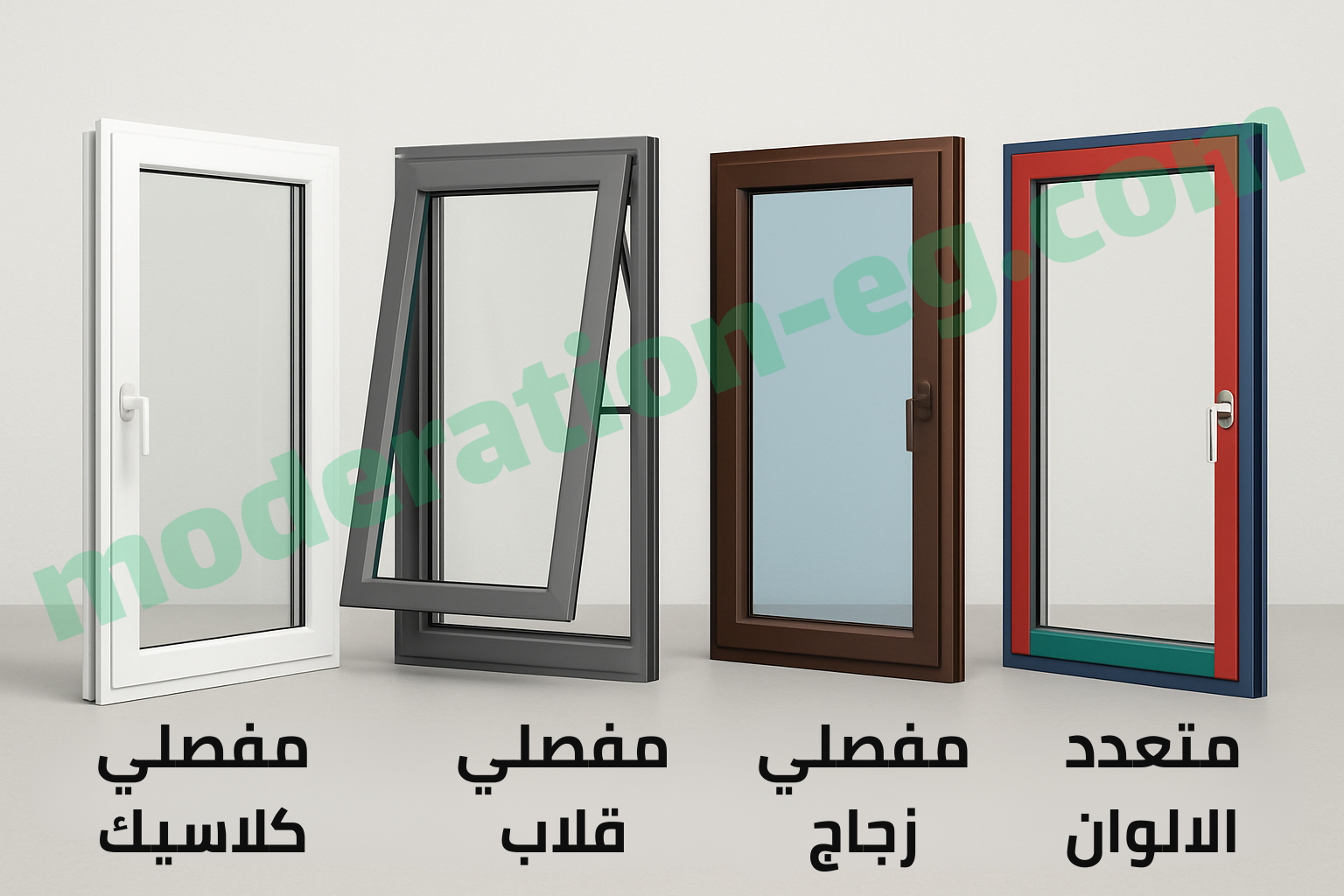 اشكل شباك الوميتال مفصلي بكل الانواع